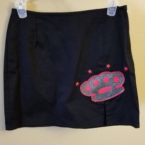 Mode Merr Brass Knuckles Mini Skirt